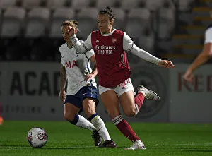 Arsenal Women vs. Tottenham Hotspur Women: FA Womens Continental League Cup Match in Empty Meadow Park