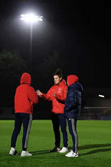 Arsenal Women vs. Tottenham Hotspur Women: Pre-Match Huddle - FA WSL Cup Clash