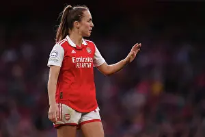 Arsenal Women V Vfl Wolfsburg 2022-23 Prints: Arsenal Women vs. VfL Wolfsburg: A Tense Moment at the UEFA Champions League Semifinal