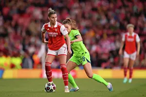 Arsenal Women V Vfl Wolfsburg 2022-23 Prints: Arsenal Women vs. VfL Wolfsburg: A Tense UEFA Champions League Semifinal (2022-23)