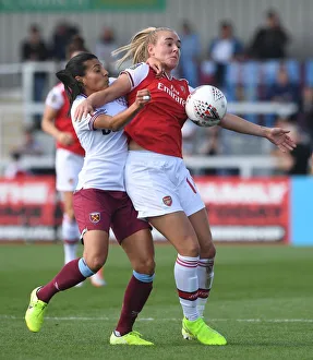 Arsenal Women V West Ham United 2019-20 Prints: Arsenal Women vs. West Ham United: A Battle in the WSL