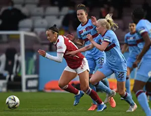 Arsenal Women V West Ham United Women 2020-21 Prints: Arsenal Women vs. West Ham United Women: 2021 FA WSL Match in Empty Stands