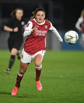 Images Dated 28th April 2021: Arsenal Women vs. West Ham United Women: 2021 FA WSL Clash Amidst Empty Stands