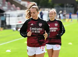 Arsenal Women Warm Up Ahead of Arsenal v Reading FA WSL Clash