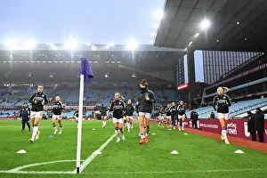 Aston Villa Women V Arsenal Women 2022-23 Prints: Arsenal Women Warm Up Ahead of Aston Villa Clash in Barclays Super League