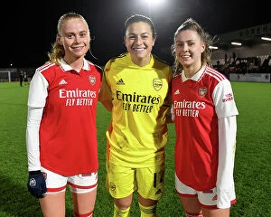 Images Dated 26th January 2023: Arsenal Women Welcome New Debutants: Kuhl, D'Angelo, and Pelova vs Aston Villa