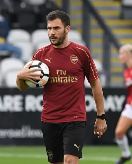 Arsenal Women V West Ham United Women 2018-19 Prints: Arsenal Women's Assistant Coach Aaron D Antino Prepares for Showdown against West Ham United (Continental Cup)