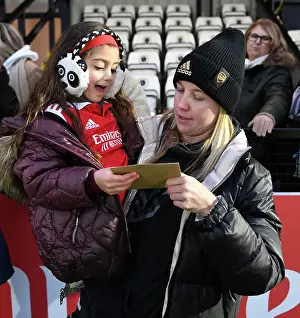 Arsenal Women V Everton Women 2022-23 Prints: Arsenal Women's Beth Mead Receives Heartwarming Gesture from Young Fan after Match vs