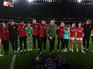 Arsenal Women V Tottenham Hotspur 2021-22 Prints: Arsenal Women's Boss Jonas Eidevall Addresses Team After FA WSL Match vs