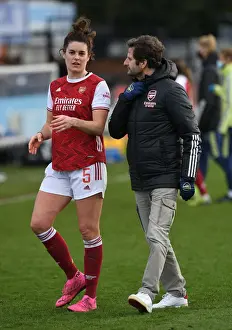 Arsenal Women V Everton Women 2020-21 Prints: Arsenal Women's Boss Montemurro and Captain Beattie Discuss Post-Match at Arsenal vs Everton (2020-21 FA WSL)
