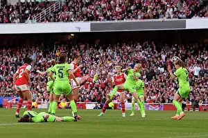Arsenal Women V Vfl Wolfsburg 2022-23 Prints: Arsenal Women's Champion League Journey: Beattie Scores Under Pressure in the Semi-Finals