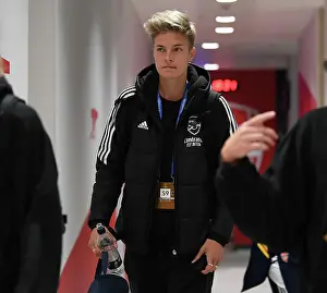 Arsenal Women V FC Zurich Frauen 2022-23 Prints: Arsenal Women's Champion League: Kaylan Marckese Gears Up in the Emirates Changing Room