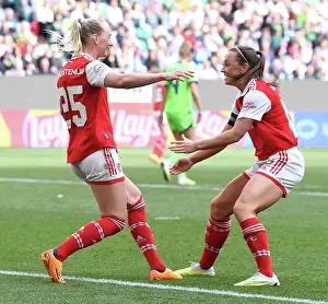 Vfl Wolfsburg V Arsenal Women 2022-23 Prints: Arsenal Women's Champion League Semi-Final: Stina Blackstenius Scores Double against VfL Wolfsburg