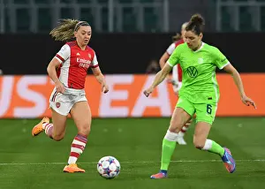 VfL Wolfsburg V Arsenal Women 2021-22 Prints: Arsenal Women's Champions League Battle: Arsenal vs. Wolfsburg