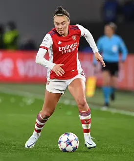 VfL Wolfsburg V Arsenal Women 2021-22 Prints: Arsenal Women's Champions League: Battling for Victory Against VfL Wolfsburg