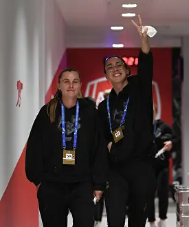 Arsenal Women V FC Zurich Frauen 2022-23 Prints: Arsenal Women's Champions League: Kaylan Marckese Gets Ready in the Emirates Changing Room