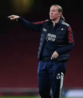 Arsenal Women V FC Zurich Frauen 2022-23 Prints: Arsenal Women's Champions League Match: Leanne Hall Coaches at Emirates Stadium