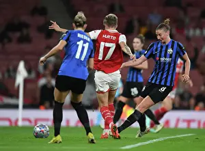 Arsenal Women V FC Zurich Frauen 2022-23 Prints: Arsenal Women's Champions League Victory: Lina Hurtig's Hat-trick Seals Win Against FC Zurich