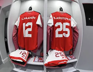 Arsenal Women V Aston Villa Women - Conti Cup 2023 Prints: Arsenal Women's Changing Room