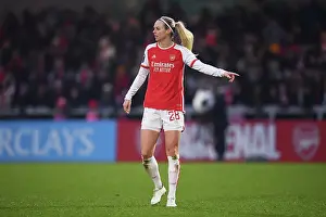 Arsenal Women V West Ham United Women 2023-24 Prints: Arsenal Women's Coach Amanda Ilestedt Gives Instructions Against West Ham United in Barclays WSL Match