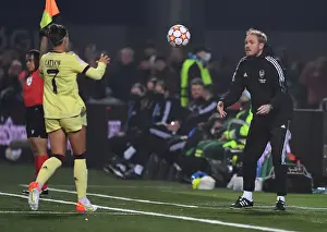 Arsenal Women's Coach Jonas Eidevall in Action against HB Koge in UEFA Women's Champions League