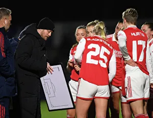 Arsenal Women V Aston Villa Women - Conti Cup 2023 Prints: Arsenal Women's Coach Jonas Eidevall Gives Instructions during Conti Cup Match against Aston Villa