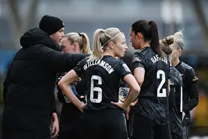 Manchester City Women V Arsenal Women 2022-23 Prints: Arsenal Women's Coach Jonas Eidevall Gives Instructions vs Manchester City (Manchester City Women vs Arsenal Women)