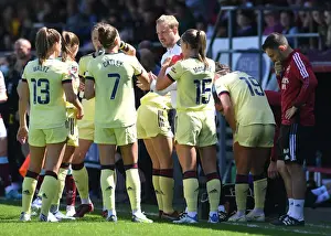 West Ham United Women V Arsenal Women 2021-22 Prints: Arsenal Women's Coach Jonas Eidevall Gives Instructions during West Ham United Match