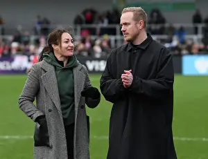 Arsenal Women V Watford Women 2023-24 Prints: Arsenal Women's Coach Jonas Eidevall and Jodie Taylor Celebrate FA Cup Victory