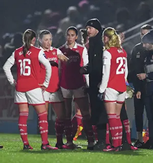 Arsenal Women V Liverpool Women 2022-23 Prints: Arsenal Women's Coach Jonas Eidevall Leads Team Against Liverpool Women in FA Women's Super League Match