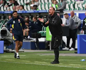 Vfl Wolfsburg V Arsenal Women 2022-23 Prints: Arsenal Women's Coach Jonas Eidevall Leads Team in UEFA Champions League Semifinal Against VfL Wolfsburg