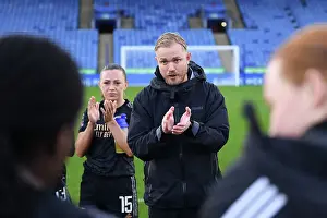 Arsenal Women's Coach Jonas Eidevall at Leicester City Match, Barclays FA WSL 2022-23