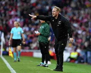 Arsenal Women's Coach Jonas Eidevall Reacts in UEFA Champions League Semifinal vs VfL Wolfsburg