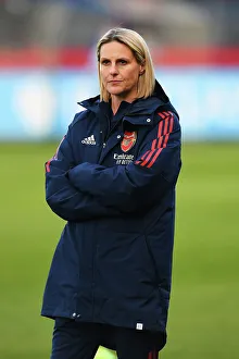 Arsenal Women's Coach Kelly Smith Looks On Before Brighton & Hove Albion Match