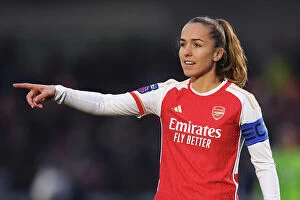 Images Dated 26th November 2023: Arsenal Women's Coach Lia Waelti Gives Instructions against West Ham United in Barclays WSL Match