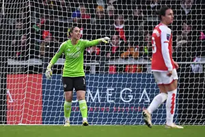 Arsenal Women V West Ham United Women 2023-24 Prints: Arsenal Women's Coach Manuela Zinsberger Gives Instructions Against West Ham United in Barclays WSL Match