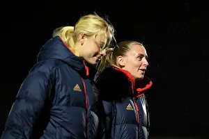 Arsenal Women V Bristol City Women - Conti Cup 2023-24 Prints: Arsenal Women's Conti Cup Match: Pre-Game Pitch Inspection at Meadow Park