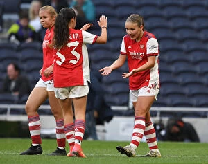 Tottenham Hotspur Women v Arsenal Women - MIND Series 2021-22 Collection: Arsenal Women's Dominance: Alex Hennessy Scores Double in MIND Series Victory over Tottenham