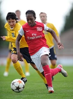 Females Collection: Arsenal Women's Dominance: Danielle Carter Scores Six in Historic 6-0 UEFA Champions League Victory