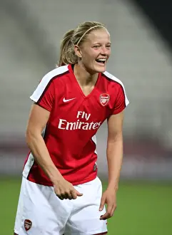 POAK Thessaloniki V Arsenal Ladies 2009-10 Prints: Arsenal Women's Dominance: Katie Chapman Scores in 9-0 UEFA Champions League Victory over POAK Thessaloniki