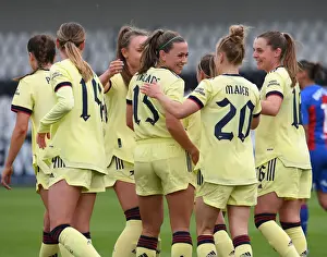 Arsenal Women's Dominance: Katie McCabe Celebrates Ninth Goal vs. Crystal Palace in FA Cup