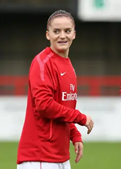 Arsenal Ladies V ZFK Masinac 2010-11 Prints: Arsenal Women's Dominance: Lara Fay Scores in 9-0 UEFA Champions League Victory over ZFK Masinac