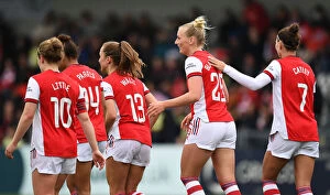 Images Dated 1st May 2022: Arsenal Women's Dominance: Stina Blackstenius Scores Sixth Goal Against Aston Villa in FA WSL