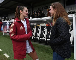 Images Dated 14th January 2024: Arsenal Women's Emily Fox and Heather O'Reilly Share Heartwarming Post-Match Moment at FA Cup