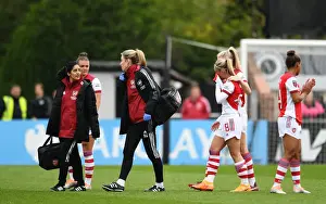 Arsenal Women V Aston Villa 2021-22 Prints: Arsenal Women's Emotional Farewell: Leah Williamson Comforts Jordan Nobbs Amidst Aston Villa Defeat