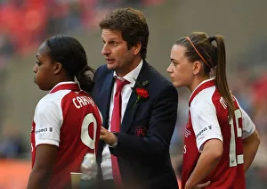 Arsenal Women V Chelsea Ladies - FA Cup Final 2018 Prints: Arsenal Women's FA Cup Final: Montemurro Coaches Carter and McCabe at Wembley