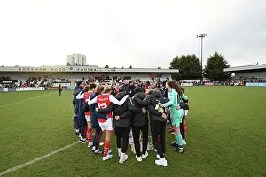 Arsenal Women's FA Cup Journey: Huddled Together After Victory Over Leeds