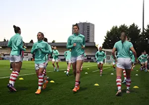 Arsenal Women V Coventry United Women 2021-22 Prints: Arsenal Women's FA Cup Quarterfinals: Jennifer Beattie's Focused Pre-Match Routine at Meadow Park