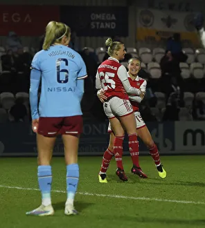 Arsenal Women V Manchester City Women - Conti Cup 2022-23 Prints: Arsenal Women's FA Cup Semi-Final Drama: Stina Blackstenius Scores Last-Minute Winner Against Manchester City