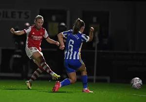 Arsenal Women's FA Cup Semi-Final Triumph: Beth Mead Scores the Second Goal Against Brighton & Hove Albion
